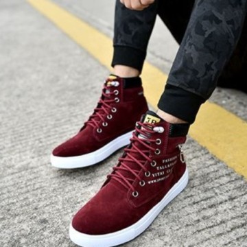 Tenis Masculino Cano Longo com estilo Hip Hop Casual Moda Studant estampado Bevelie