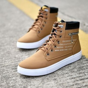 Tenis Masculino Cano Longo com estilo Hip Hop Casual Moda Studant estampado Bevelie