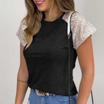 Blusa Feminina Estilo Verão Manga Curta Fina Bevelie