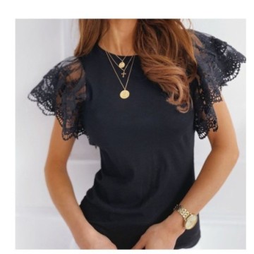 Blusa Feminina Estilo Verão Manga Curta Fina Bevelie