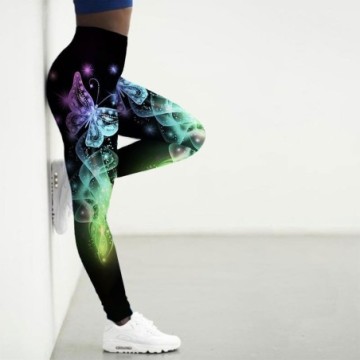 Calça Legging Estampada Feminina de Yoga Bevelie