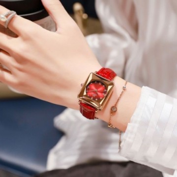 Relógios Feminino Pulseira Quadrado Luxuoso de Alta Qualidade