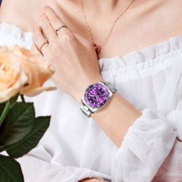 Relógios Feminino Prata Casual e Analógico Aço Rose Bevelie
