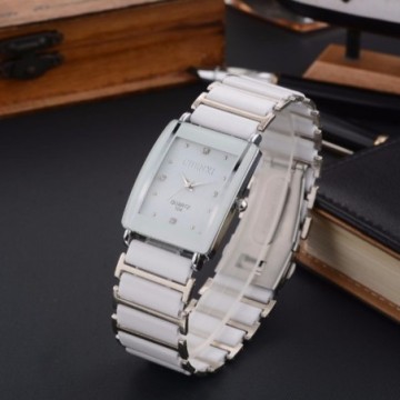 Relógios Feminino Pulseira Elegante Quadrado Branco