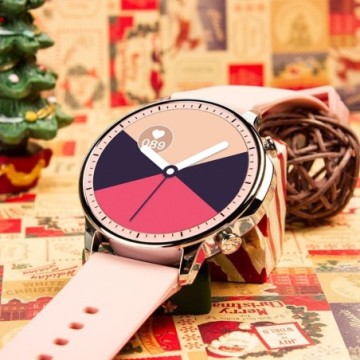 Relógios Feminino Rosa Luxuoso Inoxidável Pra Mulheres Bevelie