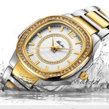 Relógios Feminino Prata Luxo de Marca Diamante Elegante