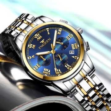 Relógios Feminino Prata de Aço Azul Básico Com Opções