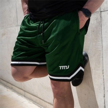 Calções Esportivos Fitness Casual de Treino Duas Cores Com Bolso Casual Para Homens Bevelie