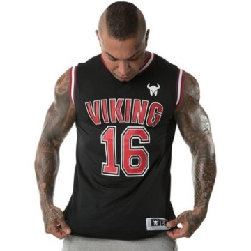 Camiseta Regata Masculina de basquete estampa Viking Sem Manga Esportiva de Verão Bevelie