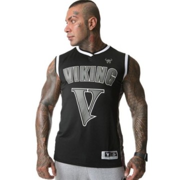 Camiseta Regata Masculina de basquete estampa Viking Sem Manga Esportiva de Verão Bevelie
