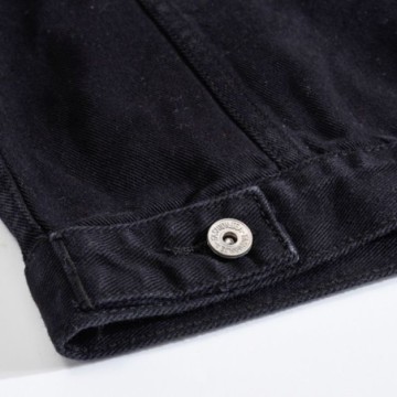 Jaqueta jeans Destroyed Masculina Casual Streetwear Com Bolso Botões Bevelie