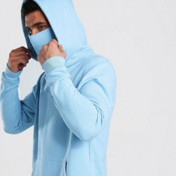 Moletom Masculino Estilo Ninja Com Bolso Frontal Mascara e Capuz Bevelie