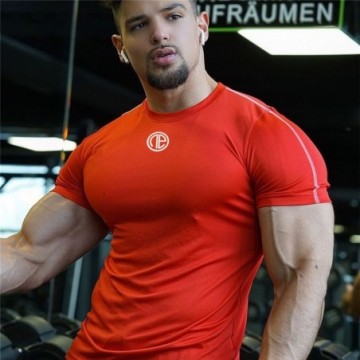Camiseta Masculina Moderna Fitness Adequada Para Exercícios de Alta Qualidade Bevelie