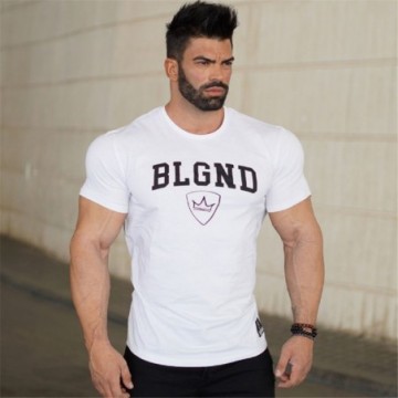 Camiseta Masculina Para Treino  Moda Top Fashion  Fitness Casual Slim de Elástico Bevelie