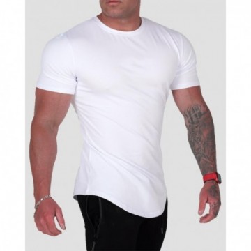 Camiseta Masculina de Manga Curta Fitness Casual de Treino em Algodão dos Homens Estilosos Bevelie