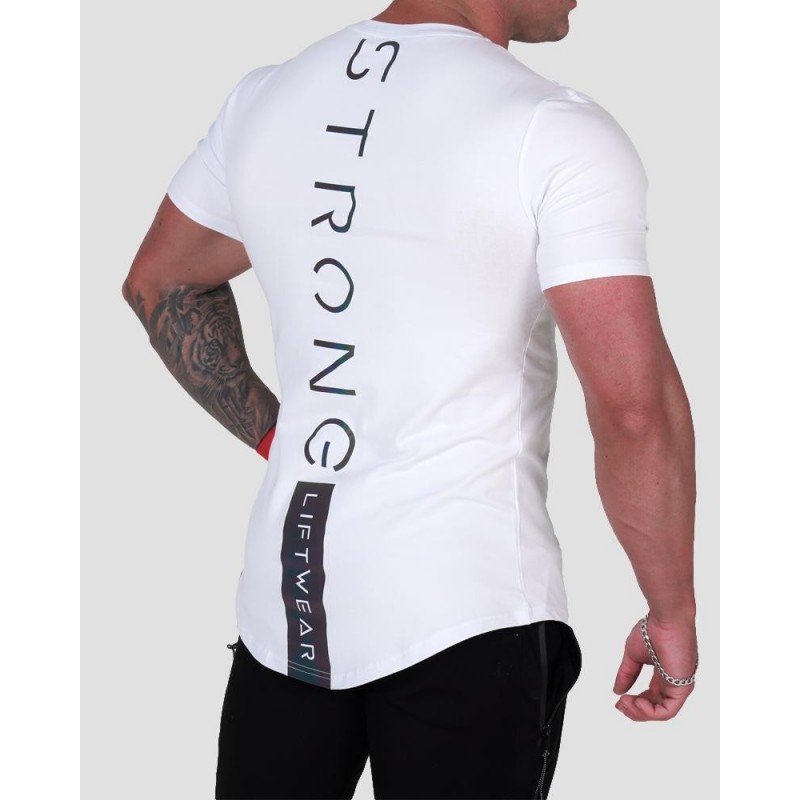 Camiseta Masculina de Manga Curta Fitness Casual de Treino em Algodão dos  Homens Estilosos