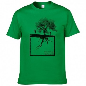 Camiseta 100% em Algodão Original Masculina Com Estampa de Àrvore Personalizada Bevelie