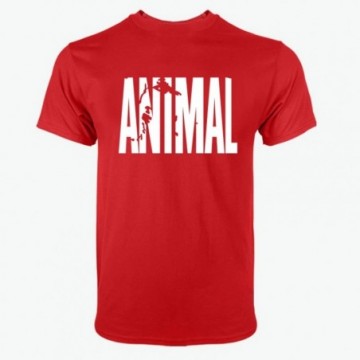 Camiseta Com Gola Redonda Masculina Fitness Para Exercício Muscular Bonita Moderna Casual Com Estampa de Animal Bevelie