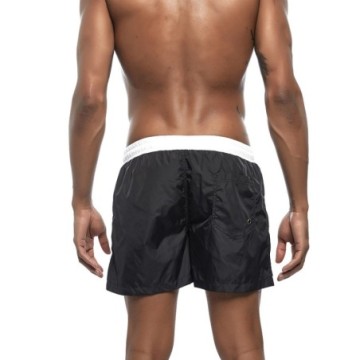 Short Masculino Casual Solido de Praia Surf Com Cadarço Bolso Frontal. Bevelie