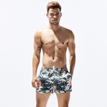 Shorts Masculino Curto Florido Casual de Praia Natação Férias Moda Verão Fashion Bevelie