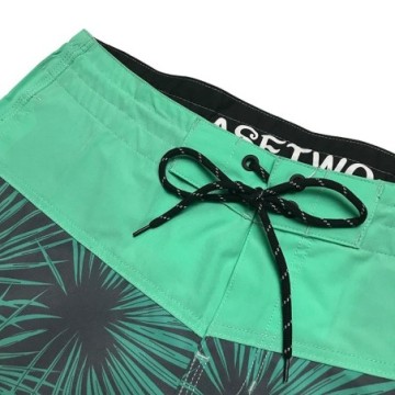 Short Surf Bonito Estampado Com Cadarço de Praia Natação Férias Moda Verão Confortável Bevelie