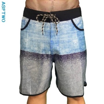 Short Surf Bonito Estampado Com Cadarço de Praia Natação Férias Moda Verão Confortável Bevelie