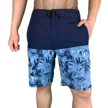 Short Surf Bonito Estampado Com Cadarço de Praia Natação Férias Moda Verão Confortável Bevelie