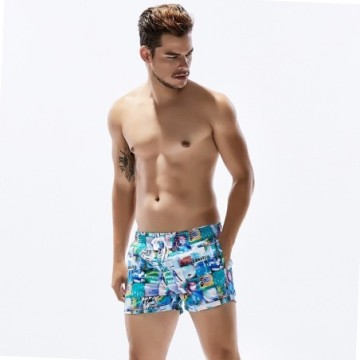 Short Boxer Masculino Curto Estampado de Praia Moda Verão Surf Esportivos Casual Bevelie