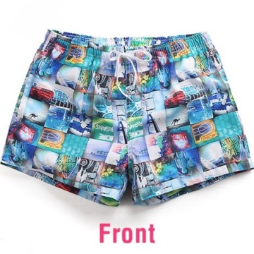 Short Boxer Masculino Curto Estampado de Praia Moda Verão Surf Esportivos Casual Bevelie