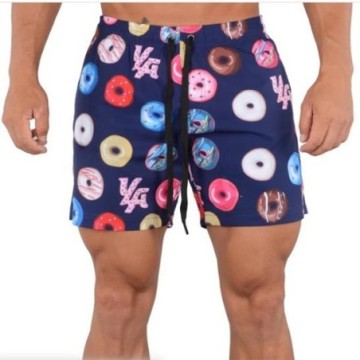 Short Casual Masculino de Praia Ajustavél Moda Verão Estampado Bevelie