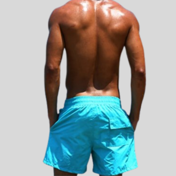 Short Estiloso Casual  Masculino de Banho Esportivo Com Secagem Rápida Sólido Com Cadarço Bevelie