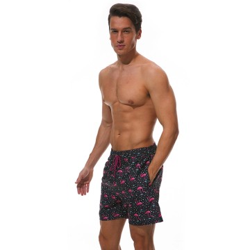 Short Casual Estampado Masculino Com Cintura Elástica Solto de Praia Bonito Mauricinho Moda Verão Bevelie