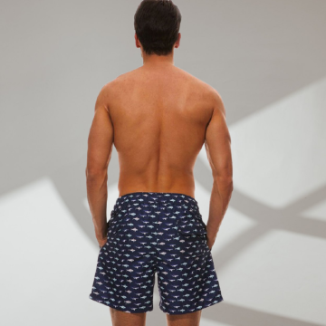 Short Casual Estampado Masculino Com Cintura Elástica Solto de Praia Bonito Mauricinho Moda Verão Bevelie