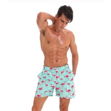 Short Casual Estampado Masculino Com Cintura Elástica Solto de Praia Bonito Mauricinho Moda Verão Bevelie