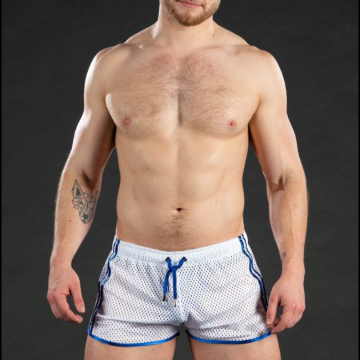 Calção Masculino Curto Boxer Com Cordão Fino Ajustável Com Listras Nas Laterais Casual Bevelie